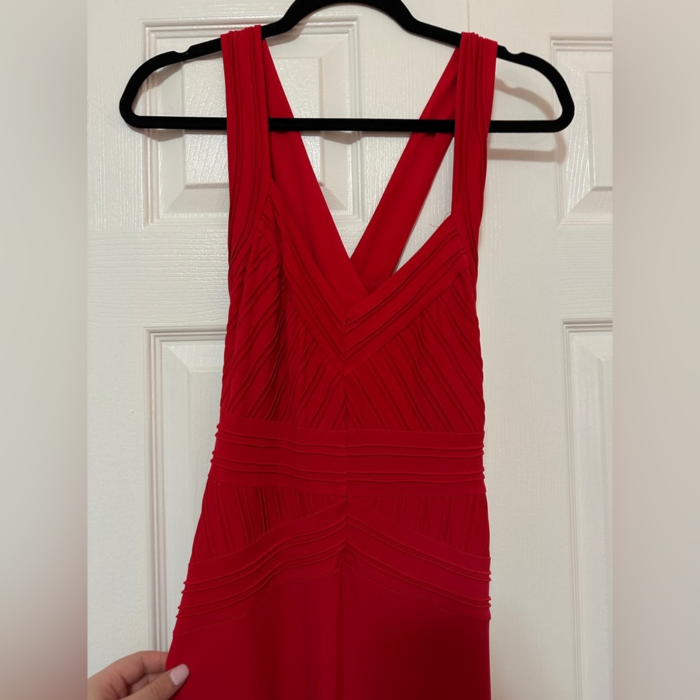 Calvin Klein Red Maxi Dress Size 6 - Picture 3 of 7
